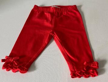 Rode baby legging meisjes " Bel&Bo baby" maat 68-nieuw