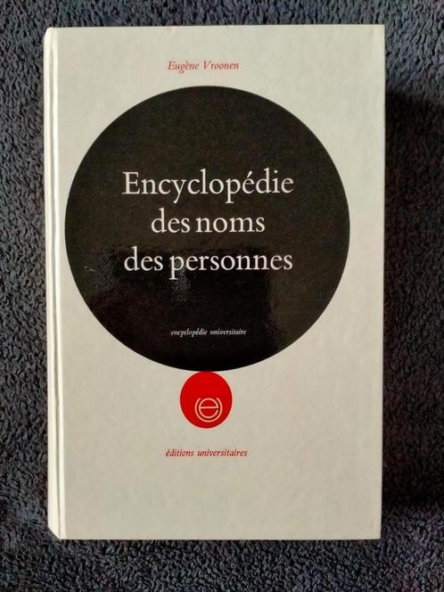 Généalogie : Encyclopédie des noms des personnes. E. Vroonen, Livres, Histoire mondiale, Enlèvement ou Envoi