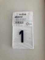 Huisnummer 1 zwart gepoedercoat aluminium, Ophalen of Verzenden, Nieuw, Aluminium