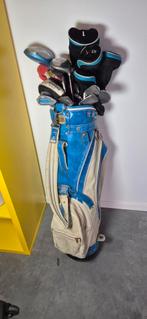 2 tassen Golf set + trolley + golfballen, Ophalen, Gebruikt, Set