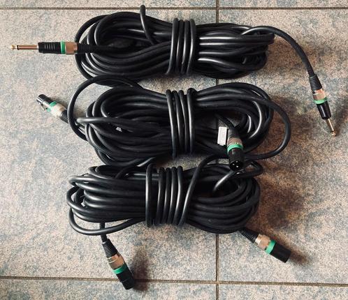 Set van 3x 10 m professionele XLR- en Jack-kabels, Audio, Tv en Foto, Luidsprekerboxen, Nieuw, Ophalen of Verzenden