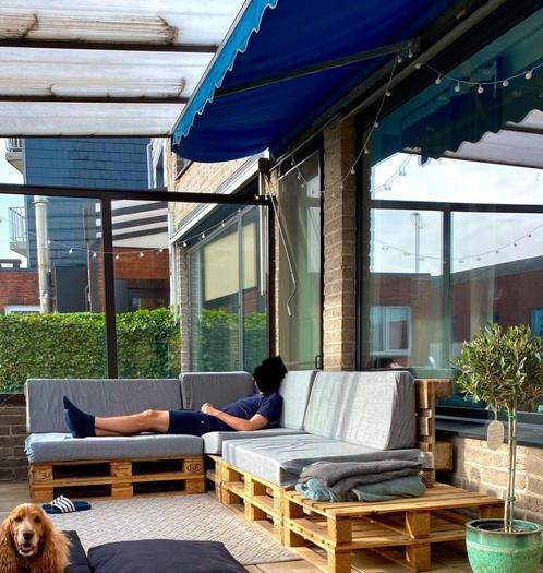Palletkussen voor lounge, Tuin en Terras, Tuinsets en Loungesets, Zo goed als nieuw, Loungeset, Overige materialen, 5 zitplaatsen