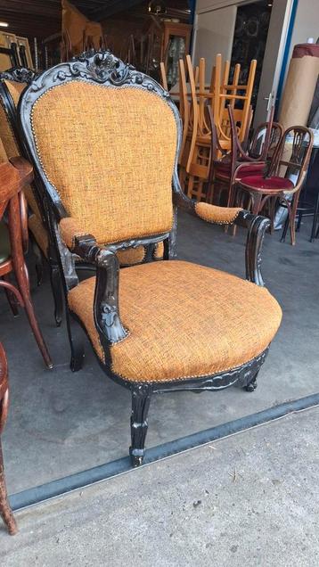 6 barok horeca lounge fauteuils houtsnijwerk + NAILS lot! beschikbaar voor biedingen