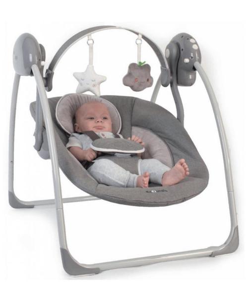 Bo Jungle B-Portable Swing - Grijs, Kinderen en Baby's, Wipstoeltjes, Zo goed als nieuw, Schommelstoel, Overige merken, Met gordel(s) of riempje(s)