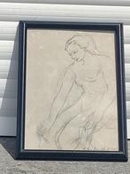 Dessin signe Frans van Montfort 1954, Antiek en Kunst, Kunst | Tekeningen en Fotografie, Ophalen of Verzenden