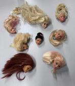 8x mattel vintage barbie hoofd hoofden met mooi haar 1998, Ophalen of Verzenden