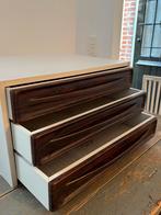 VINTAGE KASTJE LADEKAST WIT BRUINE LADES, Huis en Inrichting, 3 of 4 laden, Ophalen of Verzenden, Gebruikt