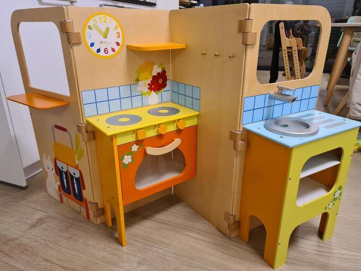 Cuisine en bois et accessoires, Enfants & Bébés, Jouets | Jouer aux cuisines, Utilisé, Jouer à la cuisine, Bois, Enlèvement