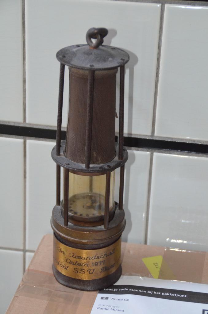 Koperen  Schalen - Oude mijnwerkerslamp - Laarzendrager, Antiquités & Art, Antiquités | Bronze & Cuivre, Cuivre, Enlèvement