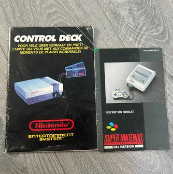 Handleiding Nintendo NES en SNES beschikbaar voor biedingen