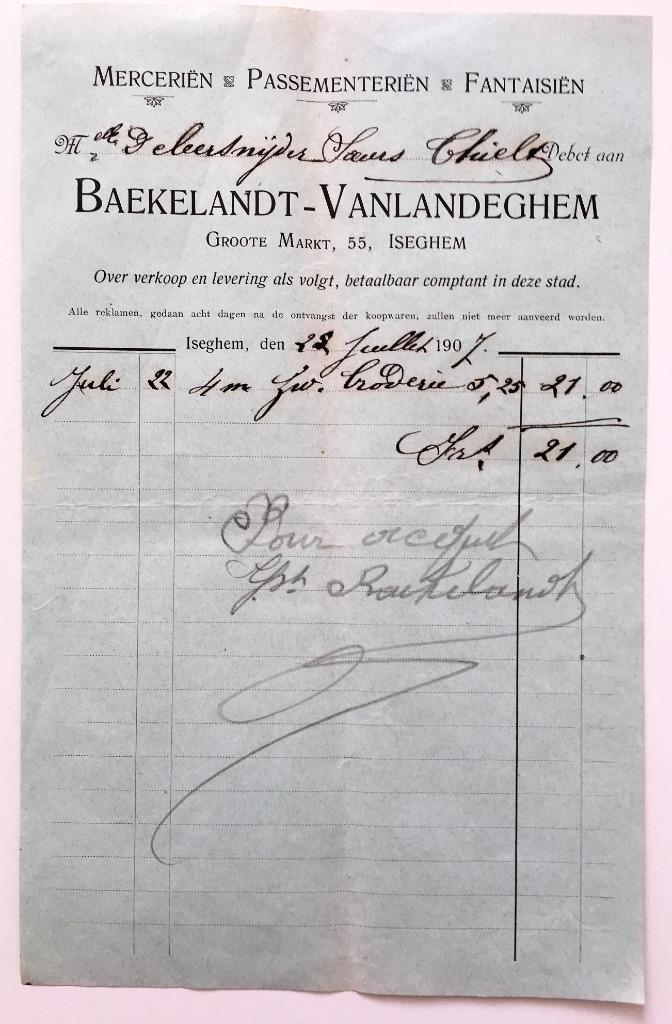 oude facturen Izegem (1), Verzamelen, Overige Verzamelen, Ophalen