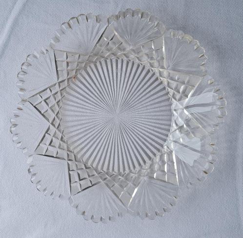 Victorian lead crystal brilliant handgeslepen schaal, Antiek en Kunst, Antiek | Glaswerk en Kristal, Ophalen of Verzenden
