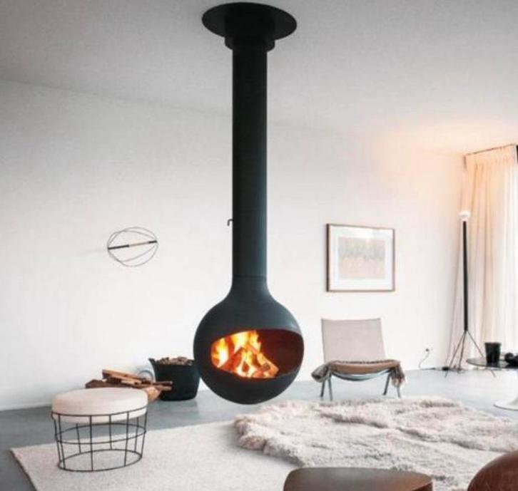 Unieke design haard Focus bathyscafocus houtkachel, Huis en Inrichting, Haarden, Zo goed als nieuw, Houthaard, Ophalen of Verzenden