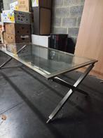 Glazen salontafel in ijzeren frame, Ophalen, Gebruikt