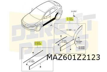 Mazda	CX-30 (8/19-) (JPP) achterportierlijst Links onder Ori beschikbaar voor biedingen