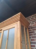 Massief houten vitrinekast GRATIS LEVERING, Huis en Inrichting, Kasten | Vitrinekasten, Ophalen of Verzenden, Zo goed als nieuw