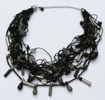 Prachtige korte halsketting, Handtassen en Accessoires, Kettingen, Ophalen of Verzenden, Zo goed als nieuw, Zwart, Zilver