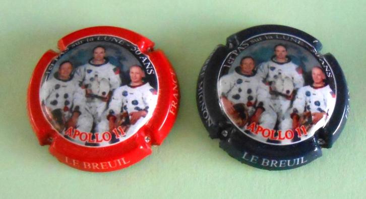 Pierre Mignon champagne capsules - APOLLO 11 - 8 euro stuk, Verzamelen, Complete verzamelingen en Collecties, Ophalen of Verzenden