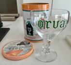 Trappist Orval glas met fout (uniek) groen + doos, Ophalen, Zo goed als nieuw
