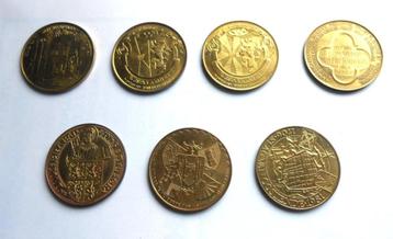 7 tokens uit verschillende steden - 1 euro stuk
