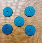 Lot van 5 Belgische munten van 0.25 cent., Ophalen of Verzenden