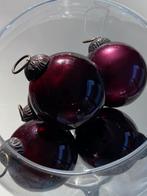 5 Zware 60 jaar oude massieve glazen retro HEKSENKERSTBALLEN, Diversen, Kerst, Ophalen, Zo goed als nieuw