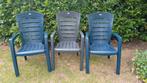 3 tuinstoelen Jardin blauw en groen, Tuin en Terras, Ophalen, Zo goed als nieuw, Stapelbaar
