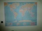 wandkaart de wereld, Antiek en Kunst, Antiek | Schoolplaten, Ophalen, Aardrijkskunde