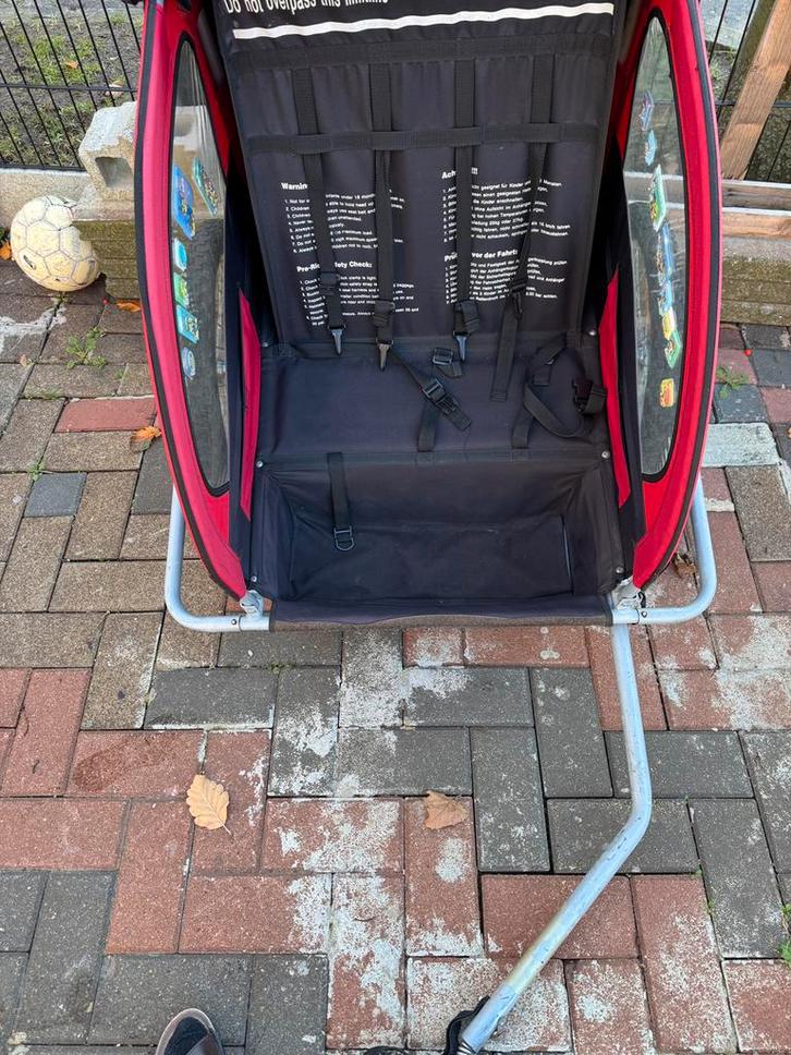 Kinderfietskar, Fietsen en Brommers, Fietsaccessoires | Aanhangwagens en Karren, Zo goed als nieuw, Kinderkar, 20 tot 40 kg, Opvouwbaar