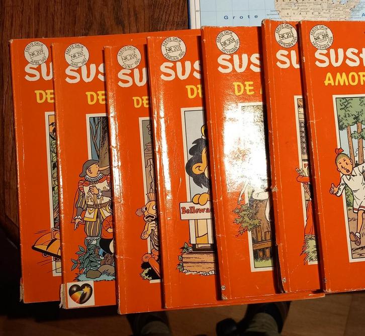 Suske en wiske boeken . Ook 7 eerste druk, Boeken, Stripverhalen, Gelezen, Meerdere stripboeken, Ophalen