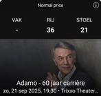 Drie kaarten Adamo in Hasselt op 21/9, September