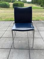Stoelen, Huis en Inrichting, Stoelen, Ophalen, Blauw, Leer, Zo goed als nieuw