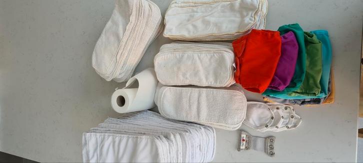 Groot pakket wasbare luiers, Kinderen en Baby's, Babykleding | Overige, Gebruikt, Ophalen of Verzenden