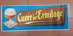 Oude affiche jaren 60 bier Cuvée de L'Ermitage, Verzamelen, Ophalen of Verzenden, Gebruikt, Reclamebord