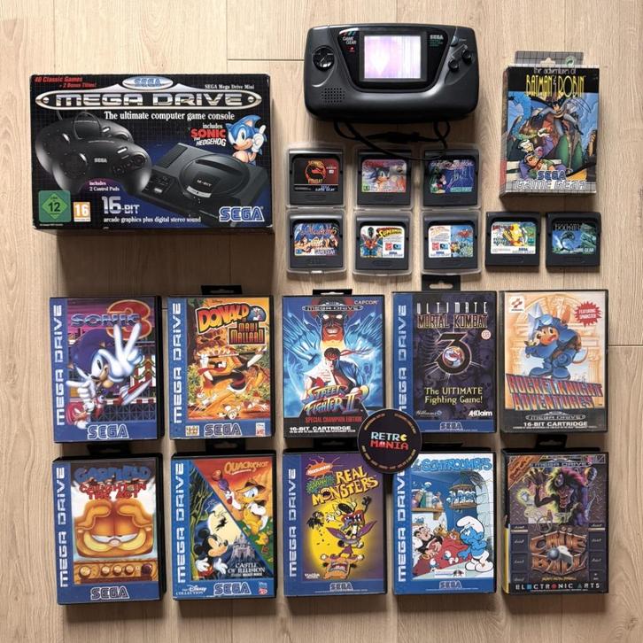 Console Sega Megadrive Mini + Sega Game Gear + Spellen, Games en Spelcomputers, Games | Sega, Zo goed als nieuw, Game Gear, Ophalen of Verzenden