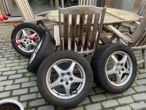 2 goede winterbanden + 4 mooie aluminium velgen Inter Action, Auto-onderdelen, Banden en Velgen, Velg(en), Winterbanden, 16 inch
