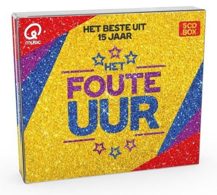 1400 - Qmusic - 15 JAAR HET FOUTE UUR 2020 - 5CD/BOX - NIEUW, Cd's en Dvd's, Cd's | Verzamelalbums, Nieuw in verpakking, Pop, Verzenden