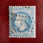1867 France, Louis Napoléon met Lauwerkrans, 20 c blauw Type, Ophalen of Verzenden, Gestempeld