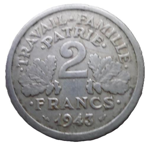 FRANCE....2 francs Francisque année 1943, Timbres & Monnaies, Monnaies | Europe | Monnaies non-euro, France, Envoi