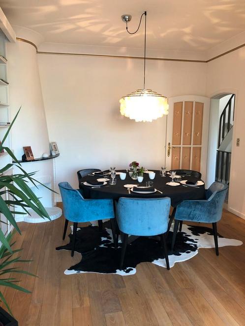 6x Stoelen merk Abitare in fluweel, Huis en Inrichting, Stoelen, Zo goed als nieuw, Ophalen