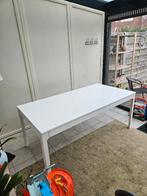 Witte eettafel (uitschuifbaar), Huis en Inrichting, Tafels | Eettafels, Ophalen, 200 cm of meer, 50 tot 100 cm, Zo goed als nieuw