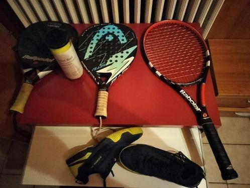 Set de pagaies l+ raquette de tennis et sac, Sports & Fitness, Padel, Utilisé, Raquette de padel, Enlèvement