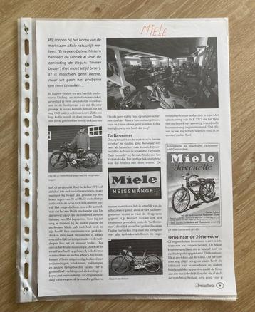 Unieke Map met documentatie Miele  bromfiets / Brommers beschikbaar voor biedingen
