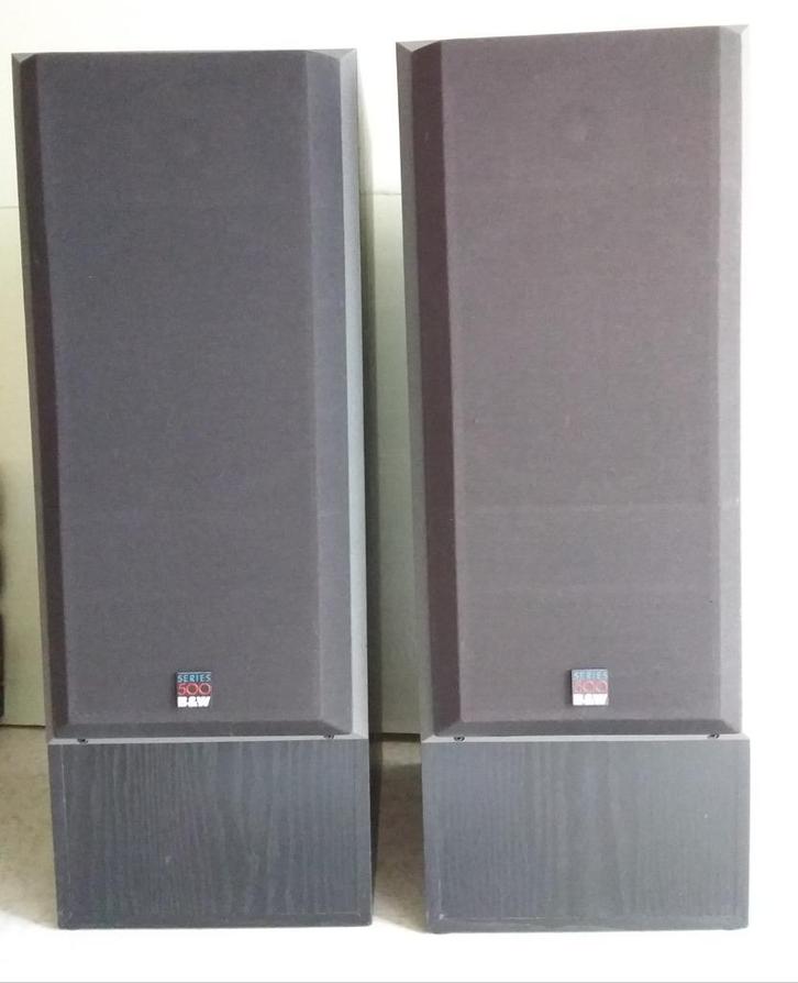B&W DM570 luidsprekers met boekje, Audio, Tv en Foto, Luidsprekerboxen, Zo goed als nieuw, Front, Rear of Stereo speakers, 60 tot 120 watt