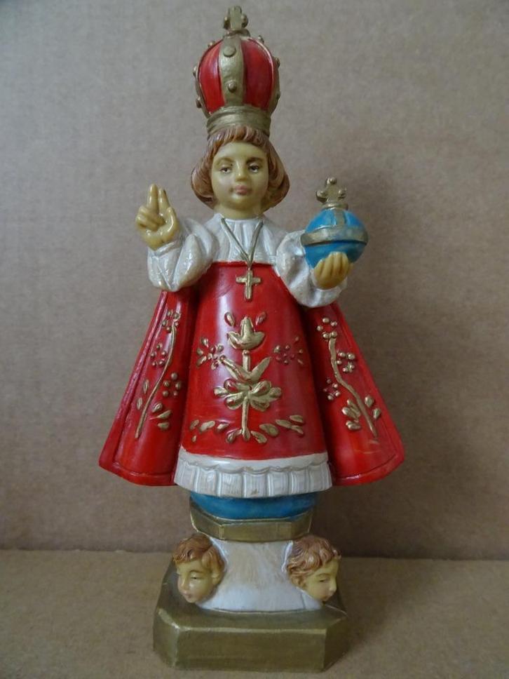 Jezus van Praag beeld 20cm Italiaans beeldje Jezus van Praag, Antiek en Kunst, Antiek | Religieuze voorwerpen, Ophalen of Verzenden