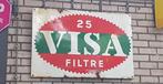 Visa 25 filtre emaille reclame bord vintage decoratie borden, Utilisé, Enlèvement ou Envoi, Panneau publicitaire