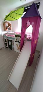 Halfhoogslaper met glijbaan en toren, Enlèvement, Utilisé, Lit mi-hauteur mezzanine