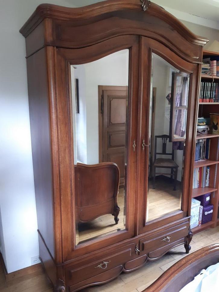 Set antieke Vlaamse eiken slaapkamermeubelen, Antiek en Kunst, Antiek | Meubels | Kasten, Ophalen