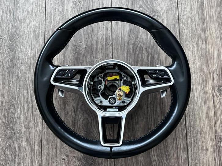 Porsche Macan 95B zwart stuur sportstuur stuurwiel PDK 2016, Auto-onderdelen, Besturing, Porsche, Gebruikt, Ophalen of Verzenden