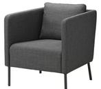 Fauteuil IKEA EKERO - Donkergrijs, Ophalen, Minder dan 75 cm, Zo goed als nieuw, Stof